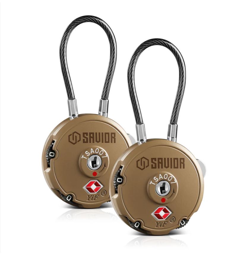 سافيور اقفال كيبل حبتين تان